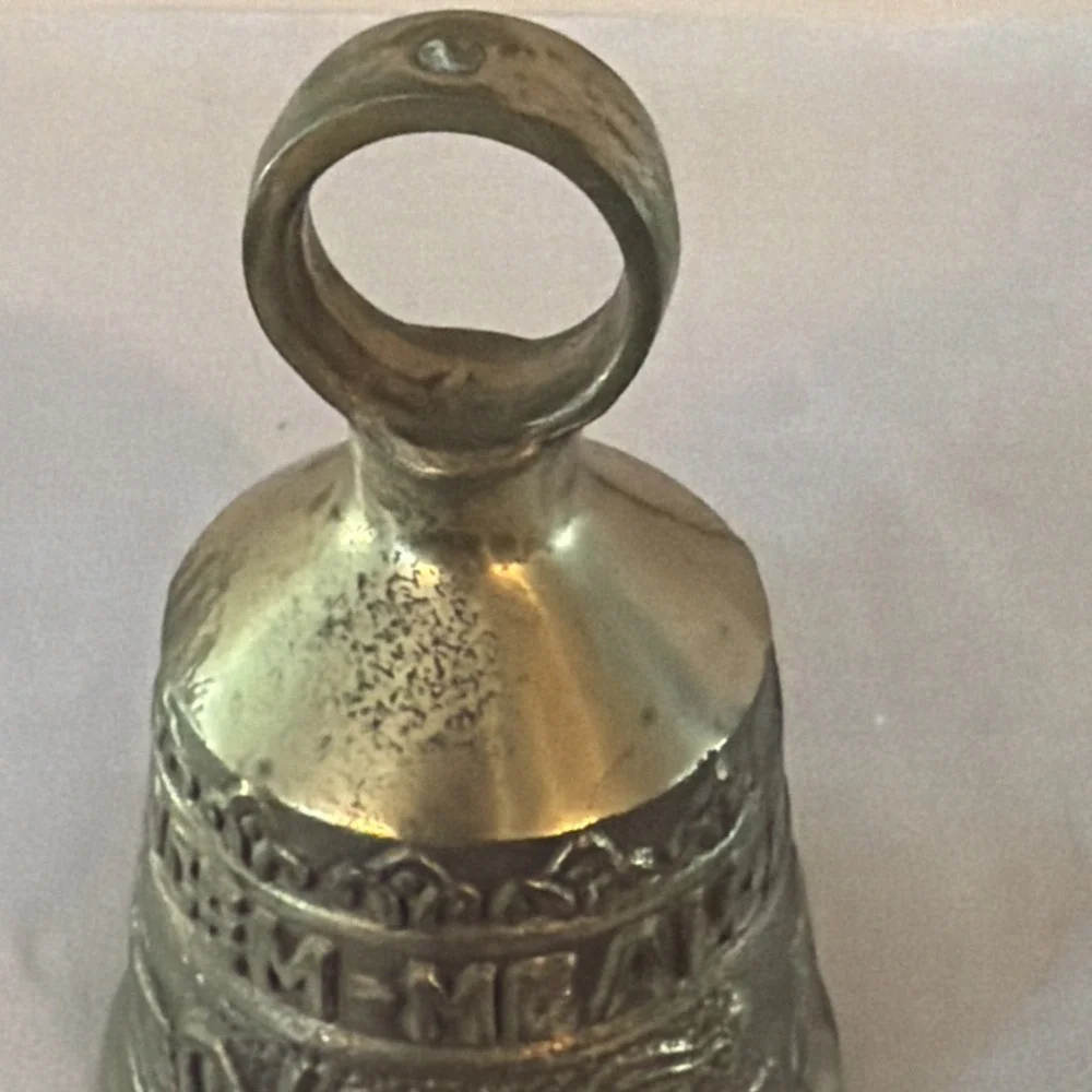 Vintage Brass Monastery Bell w/Latin Words VOCEM MEAM-A OVIME TANGIT - 4